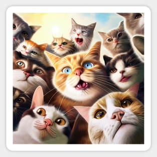 Cat Pet Wild Nature Funny Happy Humor Photo Selfie Sticker